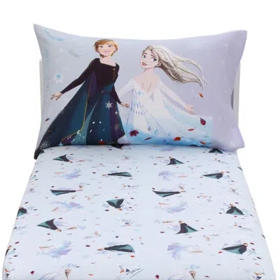Disney Nojo  Frozen Winter Cheer 2 Piece Fitted Crib Sheets In White
