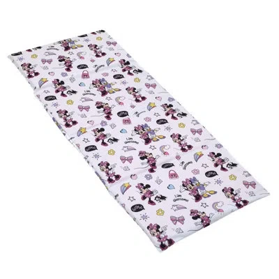 Disney Nojo  Minnie Mouse I Am Awesome Preschool Nap Pad Sheet In White;pink;lavender