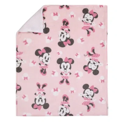 Disney Nojo  Minnie Mouse Sherpa Baby Blanket In Pink