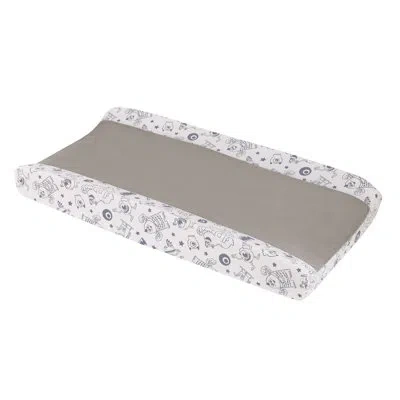 Disney Nojo  Monsters, Inc. Cutest Little Monster Gray, And White Contoured Changing Pad Cover