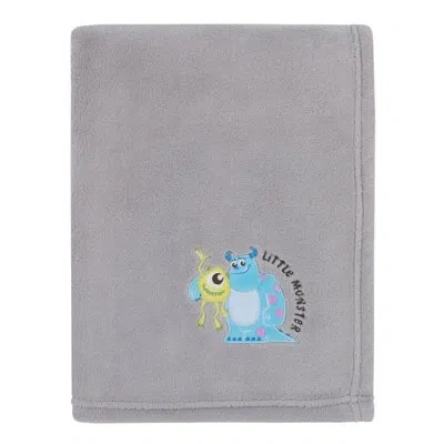 Disney Nojo  Monsters, Inc. Cutest Little Monster Gray, Baby Blanket In Grey