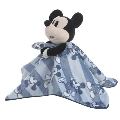 Disney Nojo  Mouse Blue, White And Black Lovey Security Blanket