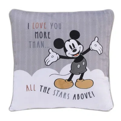 Disney Nojo  Mouse Love You More Than All The Stars Above Applique Decorative Pillow