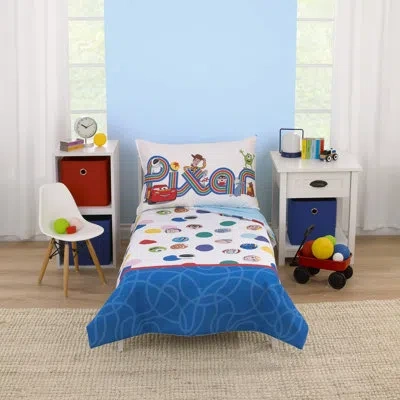 Disney Nojo  Pixar Choose Happy Toddler Collection /pixar Toddler Bedding Set In Blue