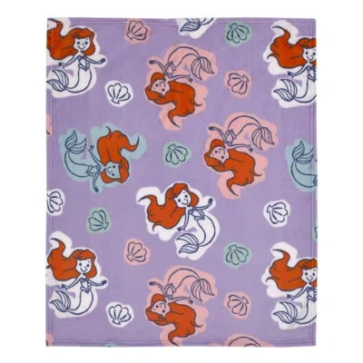 Disney Nojo  The Little Mermaid Ariel Super Soft Baby Blanket In Lavender