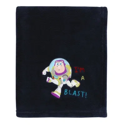 Disney Nojo  Toy Story Outta This World Appliqued Super Soft Baby Blanket In Navy