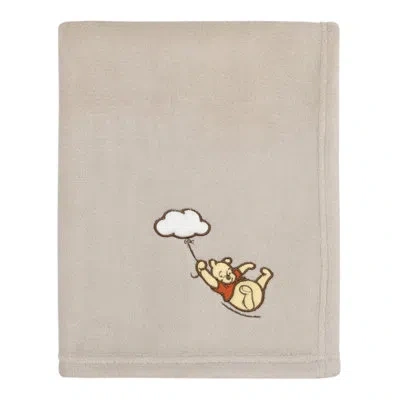 Disney Nojo  Winnie The Pooh Blustery Day Baby Blanket With Applique In Gray