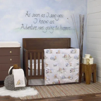 Disney Nojo  Winnie The Pooh Classic Storybook Nursery 6 Piece Crib Bedding Set In Ivory