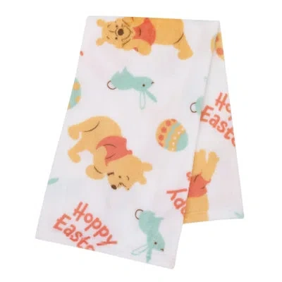 Disney Nojo  Winnie The Pooh Hoppy Easter Super Soft Plush Baby Blanket In Teal