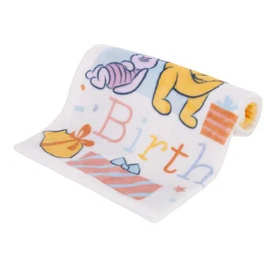 Disney Nojo  Winnie The Pooh My 1st Birthday Photo Op Baby Blanket In Blue