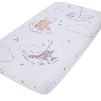 Disney Nojo  Winnie The Pooh Photo Op Fitted Crib Sheet In White;ivory;tan