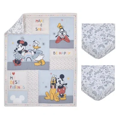 Disney Nojo Mickeymouse And Friends 3 Piece Crib Bedding Set In Black;red;yellow