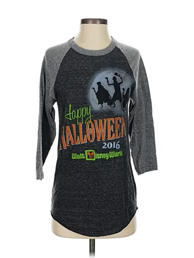 Pre-owned Disney Parks 3/4 Sleeve T-shirt In Gray