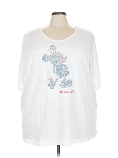 Pre-owned Disney Parks 3/4 Sleeve T-shirt In White