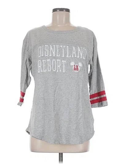 Pre-owned Disney Parks 3/4 Sleeve T-shirt In Gray
