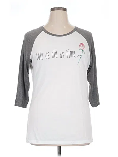 Pre-owned Disney Parks 3/4 Sleeve T-shirt In Silver