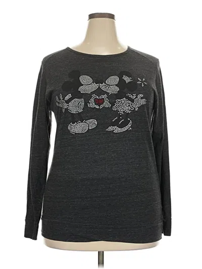 Pre-owned Disney Parks Long Sleeve T-shirt In Gray