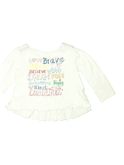 Pre-owned Disney Parks Kids' Long Sleeve T-shirt In White