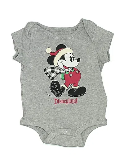 Pre-owned Disney Parks Babies' Short Sleeve Onesie In Silver