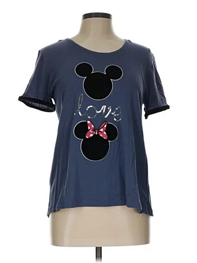 Pre-owned Disney Parks Short Sleeve T-shirt In Blue