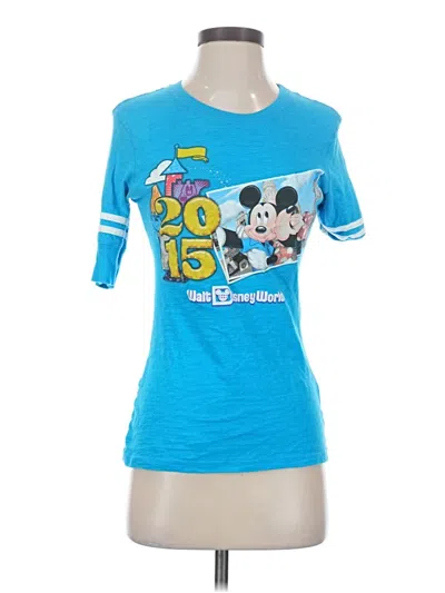 Pre-owned Disney Parks Short Sleeve T-shirt In Blue