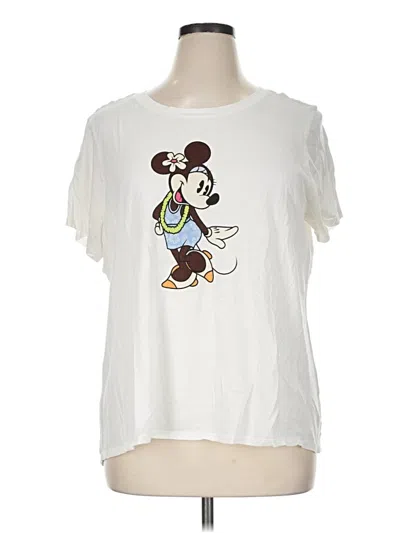 Pre-owned Disney Parks Short Sleeve T-shirt In Ivory