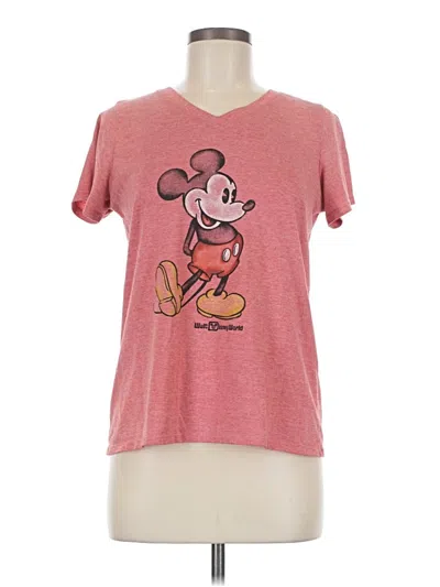Pre-owned Disney Parks Short Sleeve T-shirt In Pink