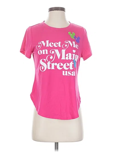 Pre-owned Disney Parks Short Sleeve T-shirt In Pink