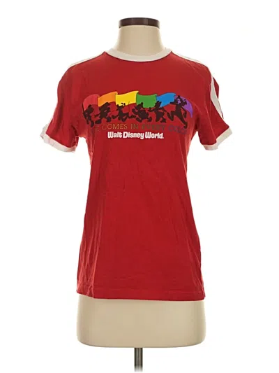 Pre-owned Disney Parks Short Sleeve T-shirt In Red