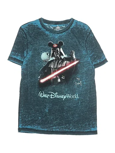Pre-owned Disney Parks Kids' Short Sleeve T-shirt In Teal