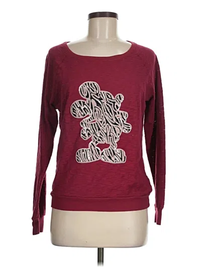 Pre-owned Disney Parks Sweatshirt In Burgundy