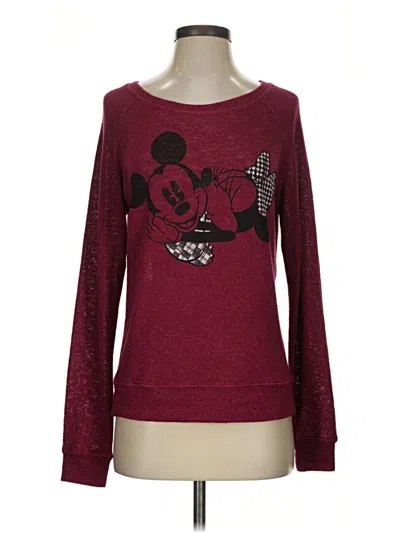 Pre-owned Disney Parks Sweatshirt In Burgundy