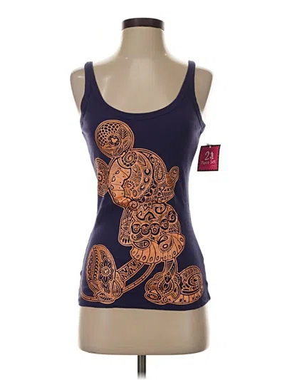 Pre-owned Disney Parks Tank Top Blue Strapless Neckline Tops