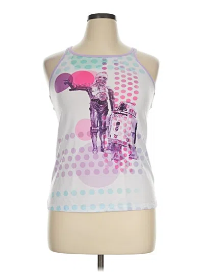 Pre-owned Disney Parks Tank Top White Halter Neckline Tops