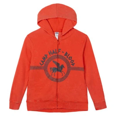 Disney Percy Jackson And The Olympians Cosplay Fleece Zip-up Hoodie In Orange