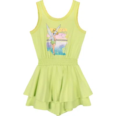 Disney Kids'  Peter Pan Tinker Bell Sleeveless One-piece Romper In Green