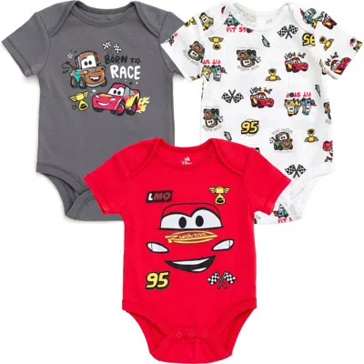 Disney Kids'  Pixar 3-pack Short Sleeve Bodysuits In Multi