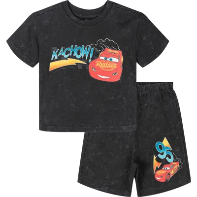 Disney Babies'  Pixar Boys' 2-piece Graphic T-shirt And Shorts Set In Black
