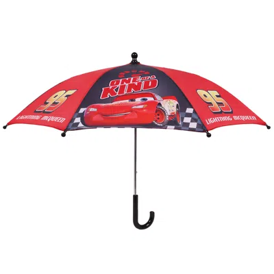Disney Pixar Cars Lightning Mcqueen "one Of A Kind" Kids Umbrella - 31" Arc Red Umbrella (8 Panel)