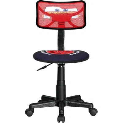 Disney Pixar Cars Themed Adjustable Swivel Mesh Rolling Desk Chair In Multi