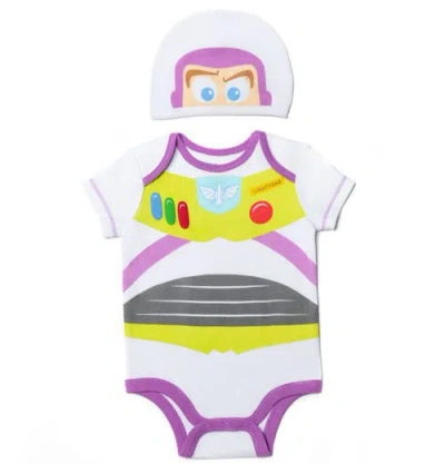 Disney Kids'  Pixar Cosplay 2-piece Bodysuit And Hat Set In White