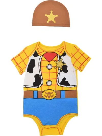 Disney Kids'  Pixar Cosplay 2-piece Bodysuit And Hat Set In Multi