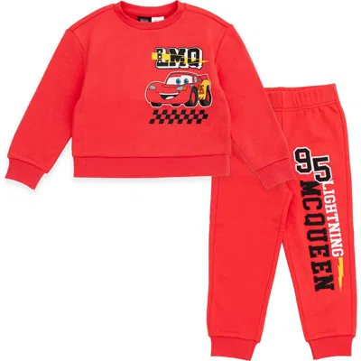 Disney Kids'  Pixar Fleece 2-piece Sweatshirt And Pants Set In Red