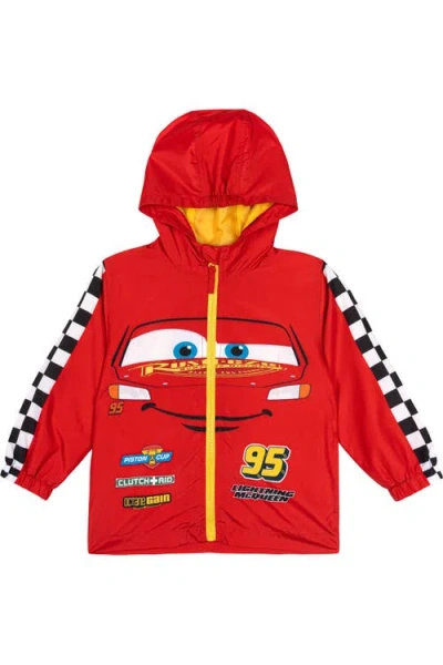 Disney Kids'  Pixar Hooded Windbreaker Jacket In Red