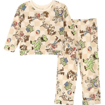 Disney Kids'  Pixar Loungewear 2-piece Sweatshirt And Waffle Pants Set In Multi