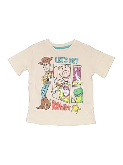 Pre-owned Disney Pixar Kids' Short Sleeve T-shirt In Ivory