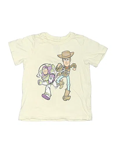 Pre-owned Disney Pixar Kids' Short Sleeve T-shirt In Ivory