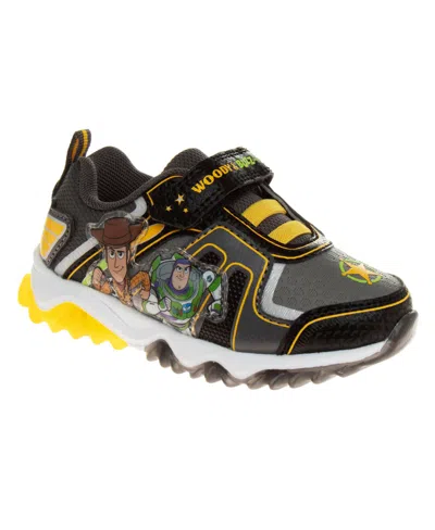 Disney Pixar Babies' Toddler Boys Toy Story Hook And Loop Sneakers In Black,yellow