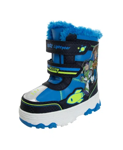 Disney Pixar Babies' Toddler Boys Toy Story Slip-resistant Insulated Snow Boots In Navy,blue