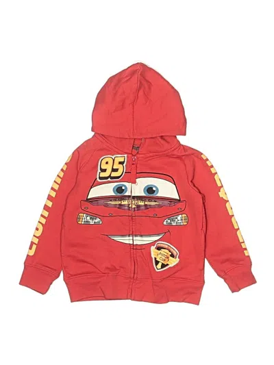 Pre-owned Disney Pixar Kids' Zip Up Hoodie In Red